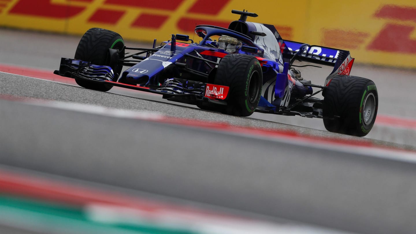 Sean Gelael, Scuderia Toro Rosso STR13 at Formula One World Championship, Rd18, United States Grand Prix, Practice, Circuit of the Americas, Austin, Texas, USA, Friday 19 October 2018.