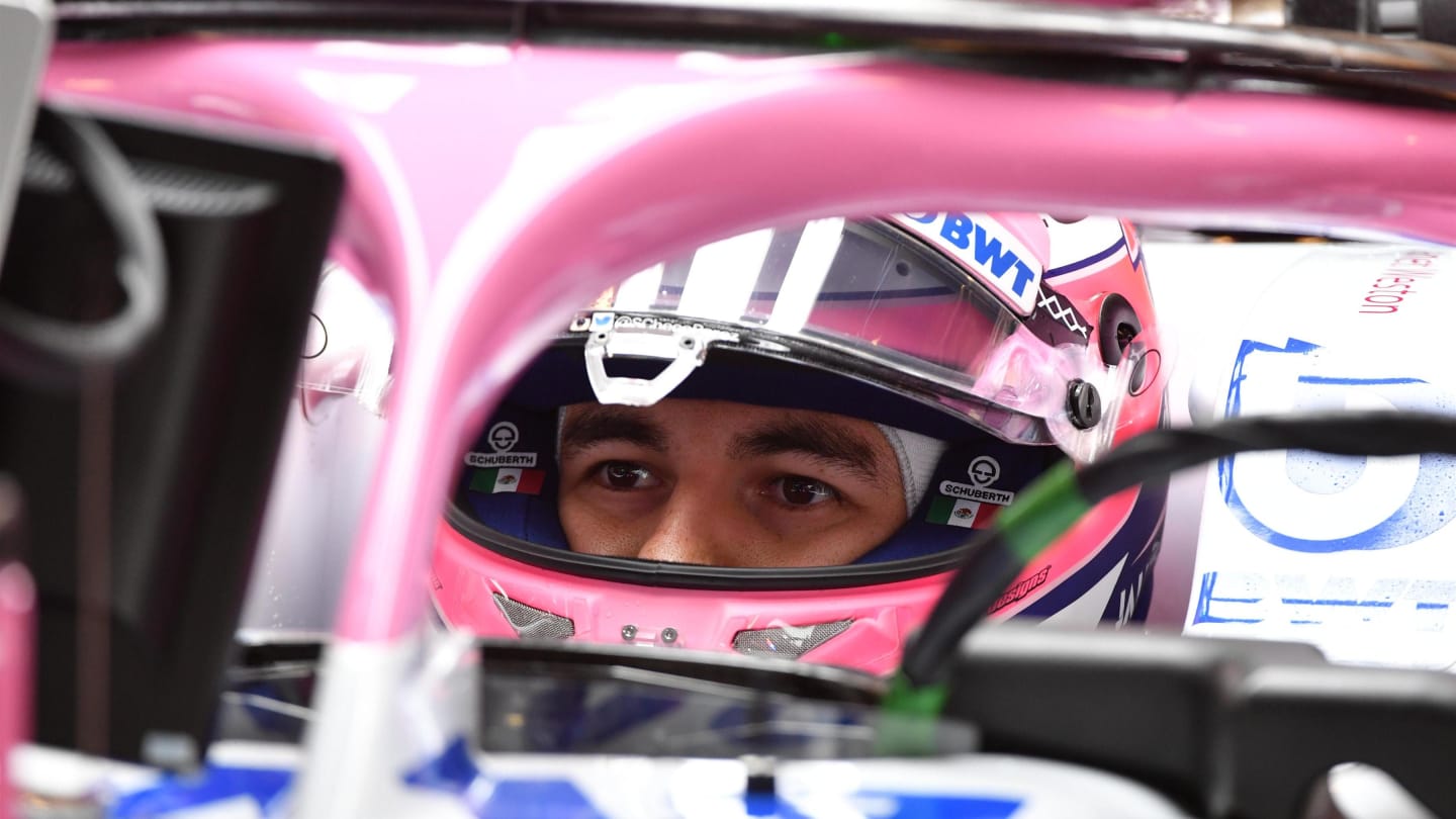 Sergio Perez, Racing Point Force India VJM11 at Formula One World Championship, Rd18, United States Grand Prix, Practice, Circuit of the Americas, Austin, Texas, USA, Friday 19 October 2018.