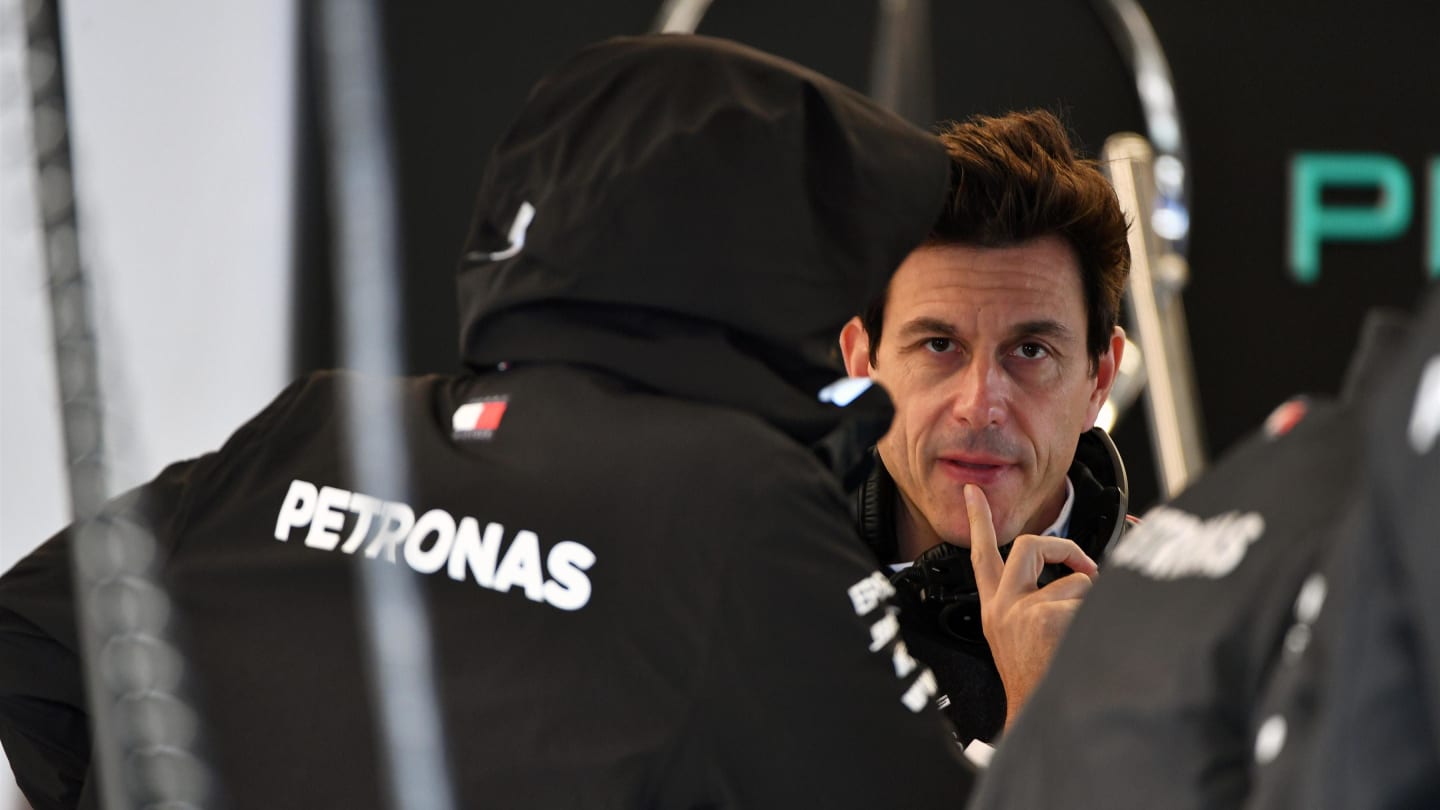 Lewis Hamilton, Mercedes AMG F1 and Toto Wolff, Mercedes AMG F1 Director of Motorsport at Formula
