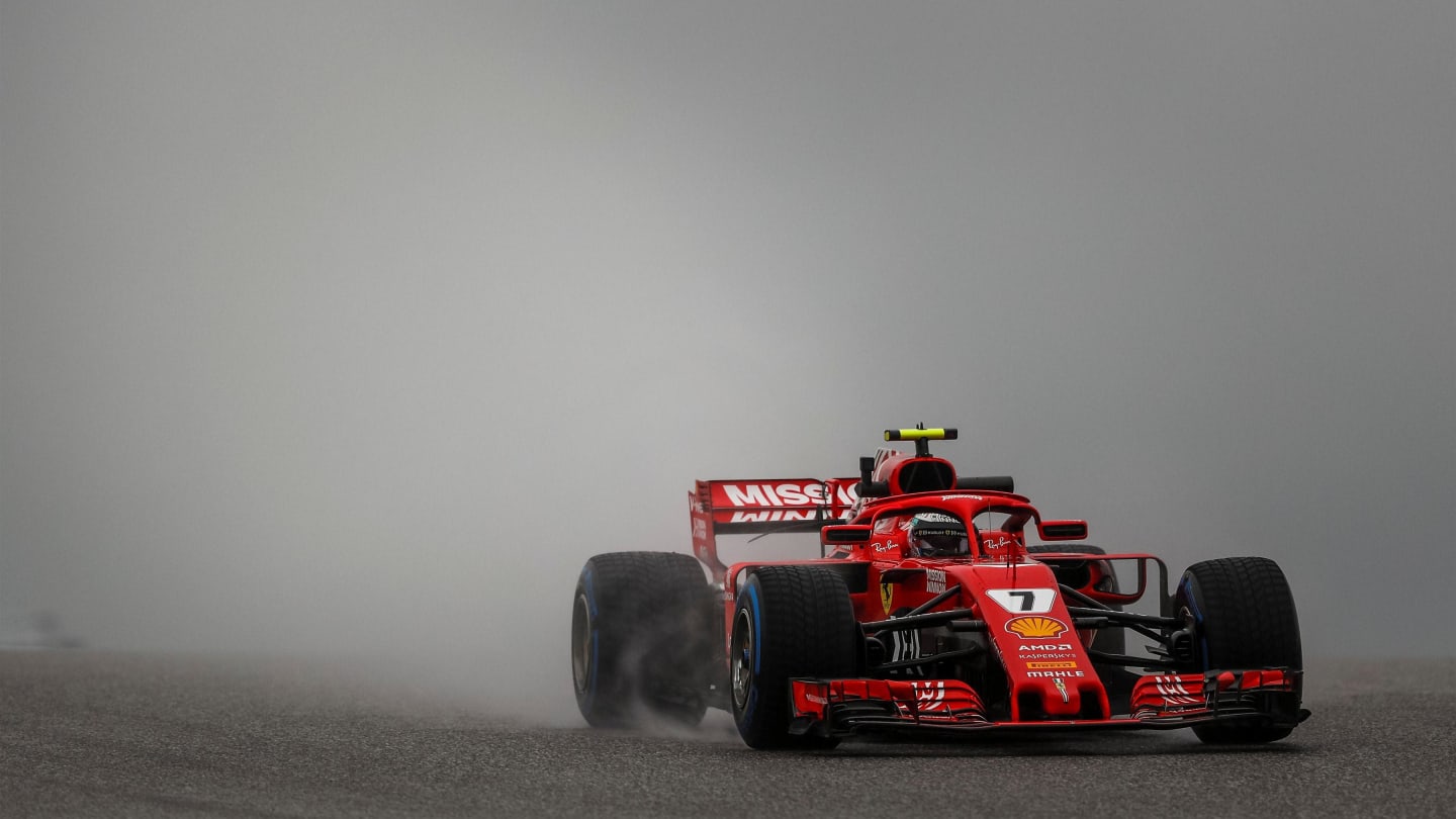 Kimi Raikkonen, Ferrari SF71H at Formula One World Championship, Rd18, United States Grand Prix, Practice, Circuit of the Americas, Austin, Texas, USA, Friday 19 October 2018.