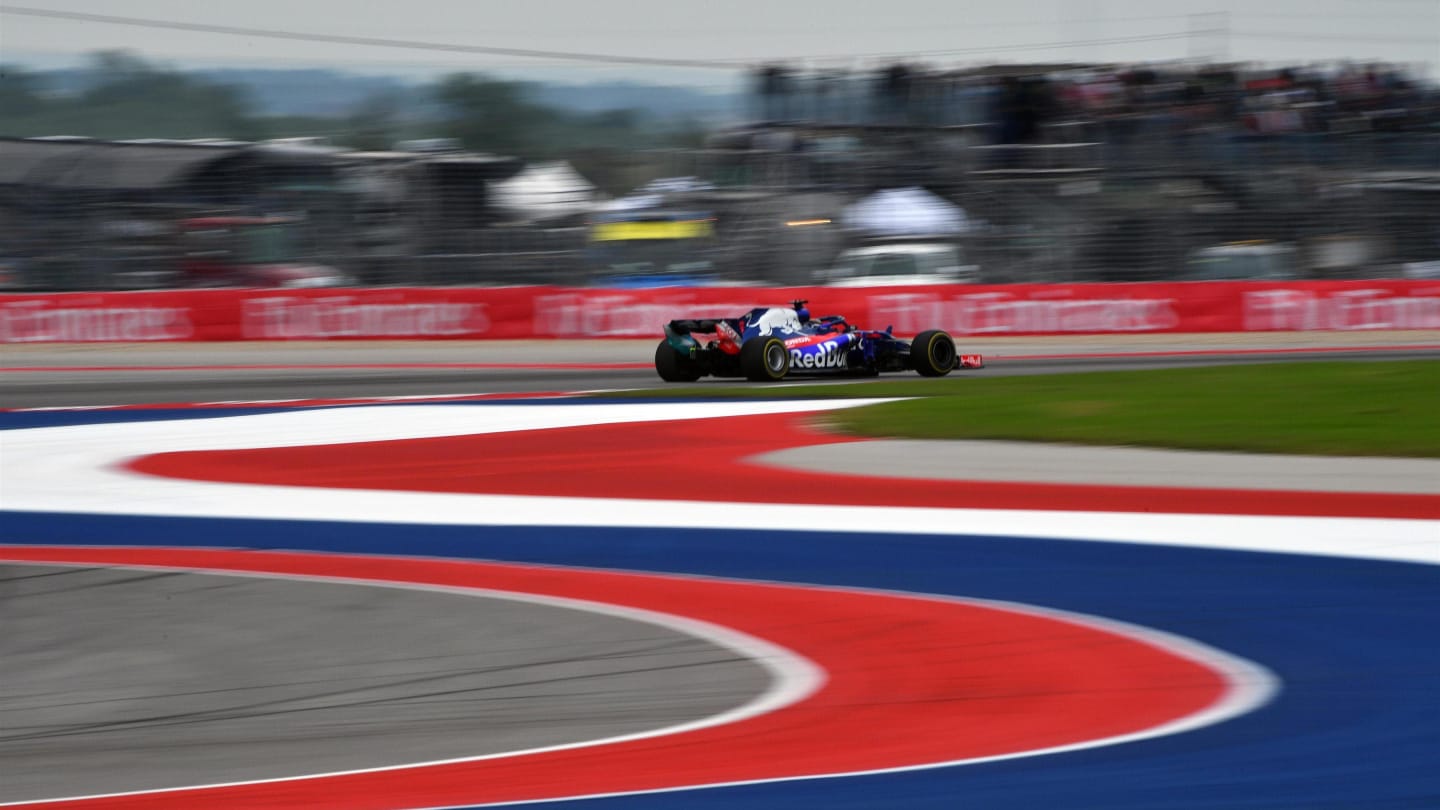 Brendon Hartley, Toro Rosso STR13 at Formula One World Championship, Rd18, United States Grand Prix, Qualifying, Circuit of the Americas, Austin, Texas, USA, Saturday 20 October 2018.