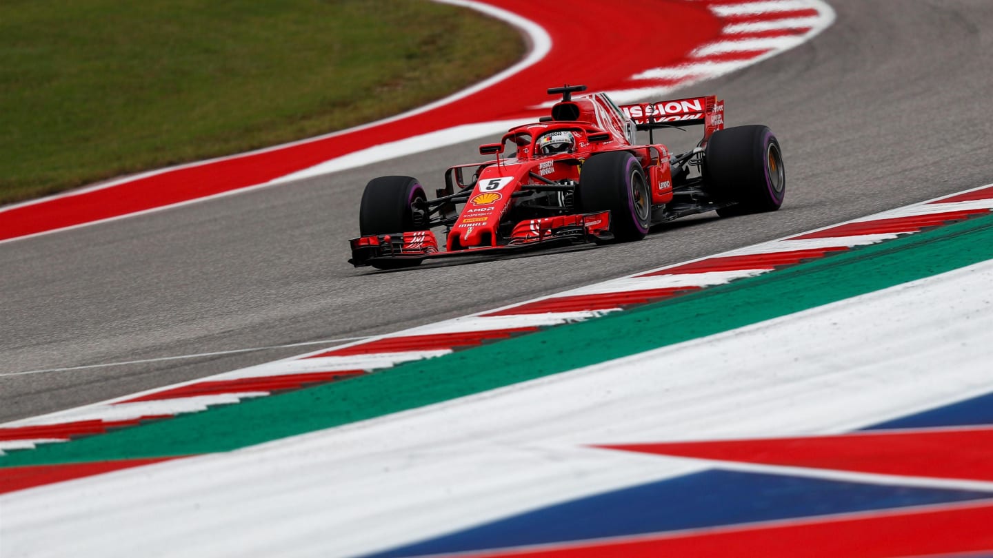 Sebastian Vettel, Ferrari SF71H at Formula World Championship, Rd18, United States Grand Prix,