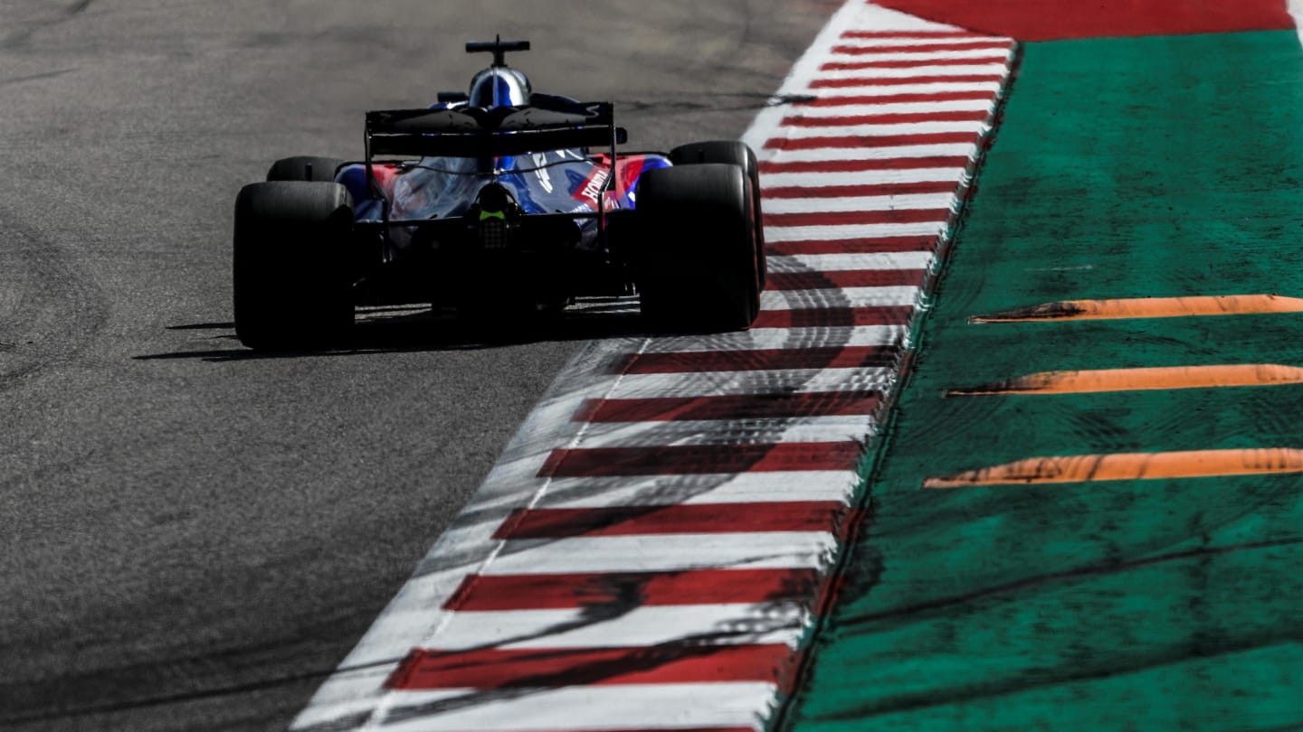 Brendon Hartley, Scuderia Toro Rosso STR13 at Formula One World Championship, Rd18, United States Grand Prix, Race, Circuit of the Americas, Austin, Texas, USA, Sunday 21 October 2018.