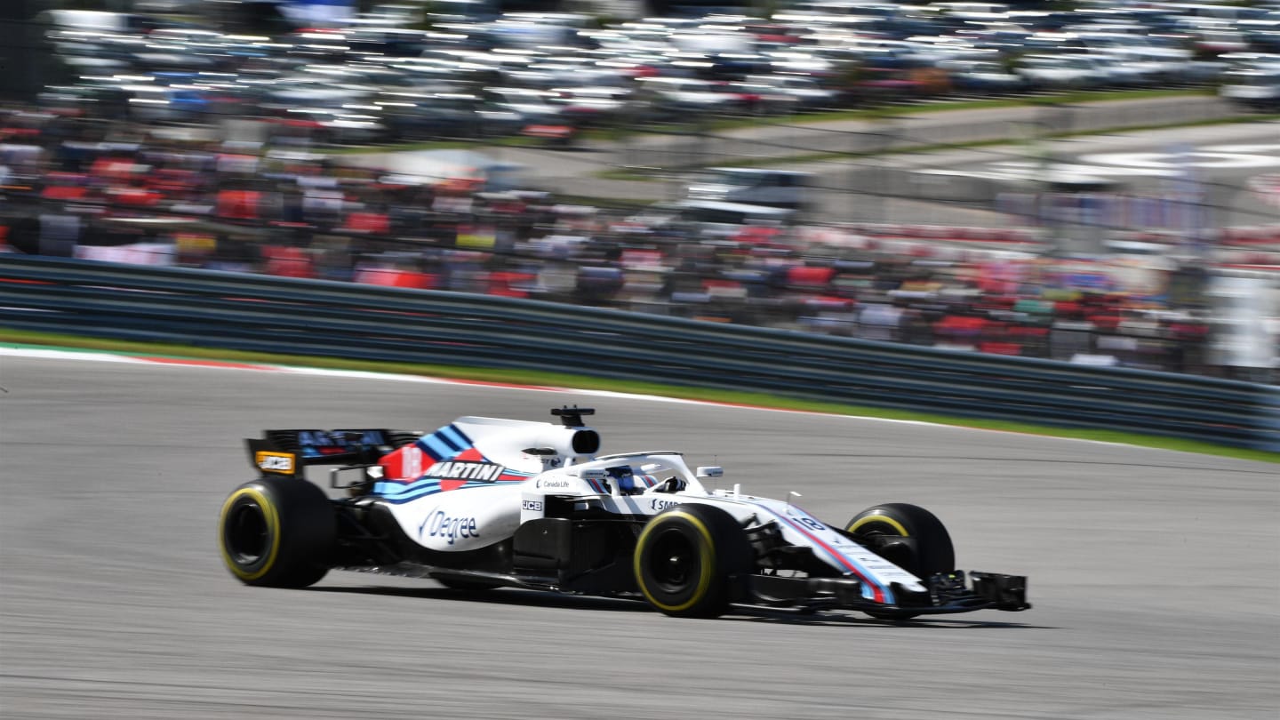 Lance Stroll, Williams FW41 at Formula One World Championship, Rd18, United States Grand Prix, Race, Circuit of the Americas, Austin, Texas, USA, Sunday 21 October 2018.