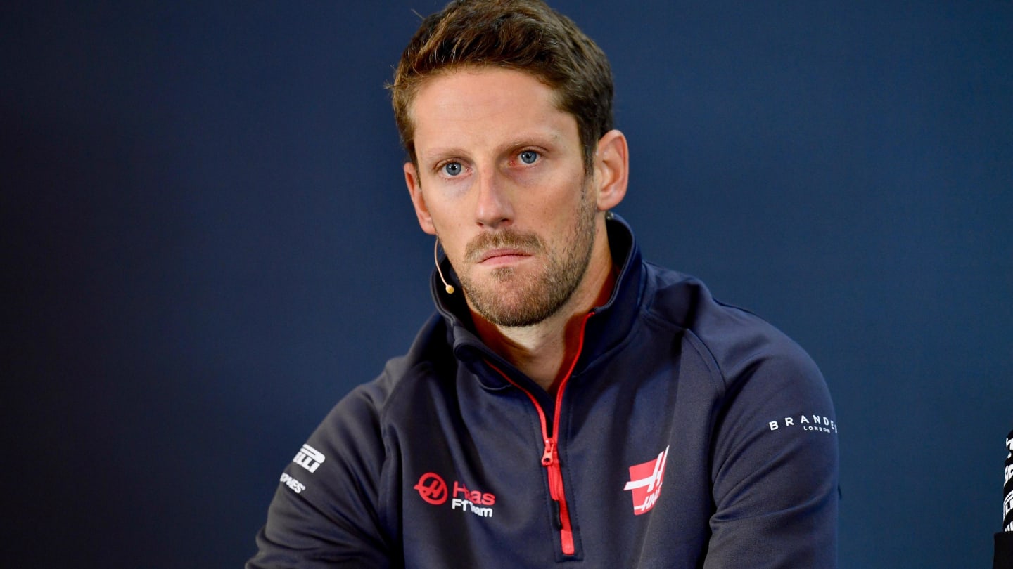 Romain Grosjean, Haas F1 Team in Press Conference at Formula One World Championship, Rd18, United States Grand Prix, Preparations, Circuit of the Americas, Austin, Texas, USA, Thursday 18 October 2018.