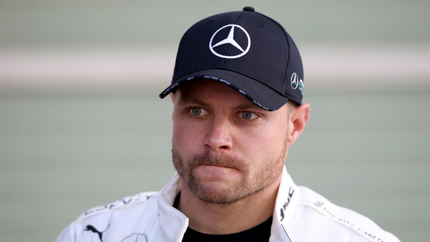 ABU DHABI, UNITED ARAB EMIRATES - NOVEMBER 28: Valtteri Bottas of Finland and Mercedes GP looks on