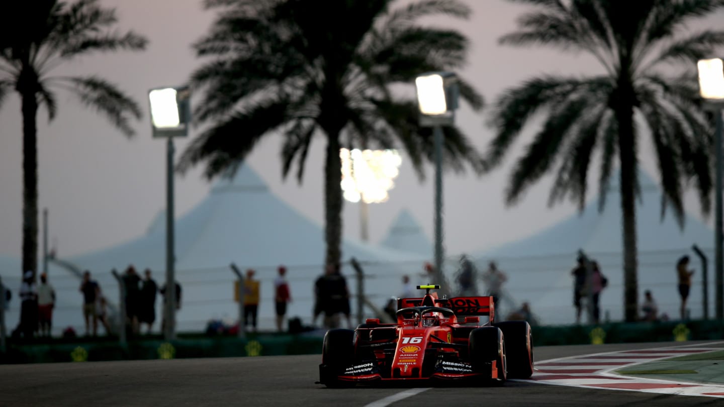 ABU DHABI, UNITED ARAB EMIRATES - NOVEMBER 29: Charles Leclerc of Monaco driving the (16) Scuderia