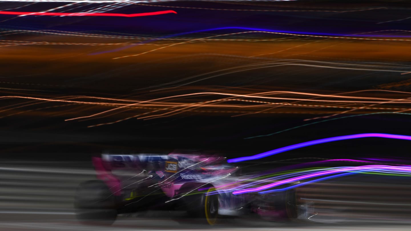 ABU DHABI, UNITED ARAB EMIRATES - NOVEMBER 29: Sergio Perez of Mexico driving the (11) Racing Point RP19 Mercedes on track during practice for the F1 Grand Prix of Abu Dhabi at Yas Marina Circuit on November 29, 2019 in Abu Dhabi, United Arab Emirates. (Photo by Clive Mason/Getty Images)