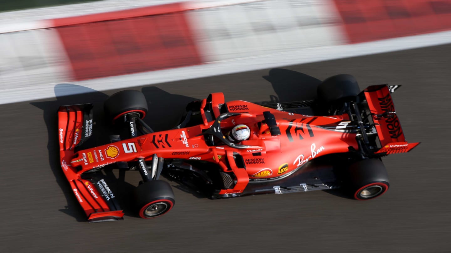 ABU DHABI, UNITED ARAB EMIRATES - NOVEMBER 30: Sebastian Vettel of Germany driving the (5) Scuderia