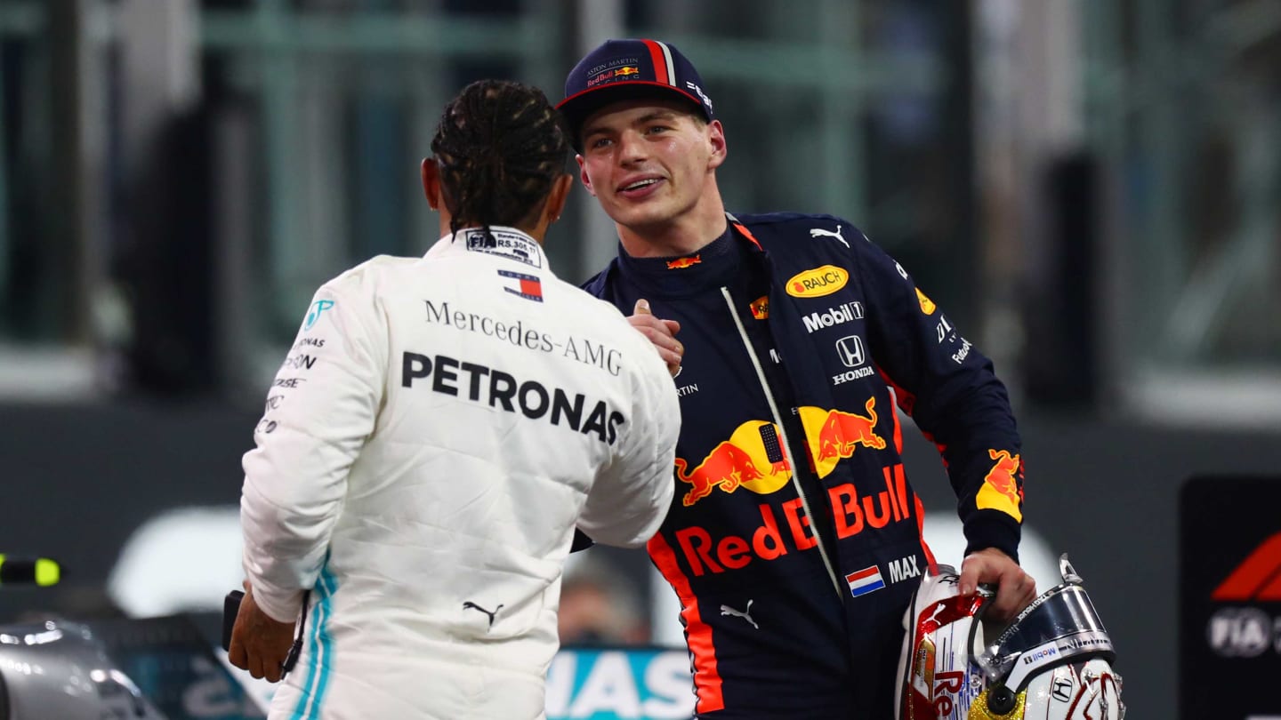 ABU DHABI, UNITED ARAB EMIRATES - NOVEMBER 30: Pole position qualifier Lewis Hamilton of Great