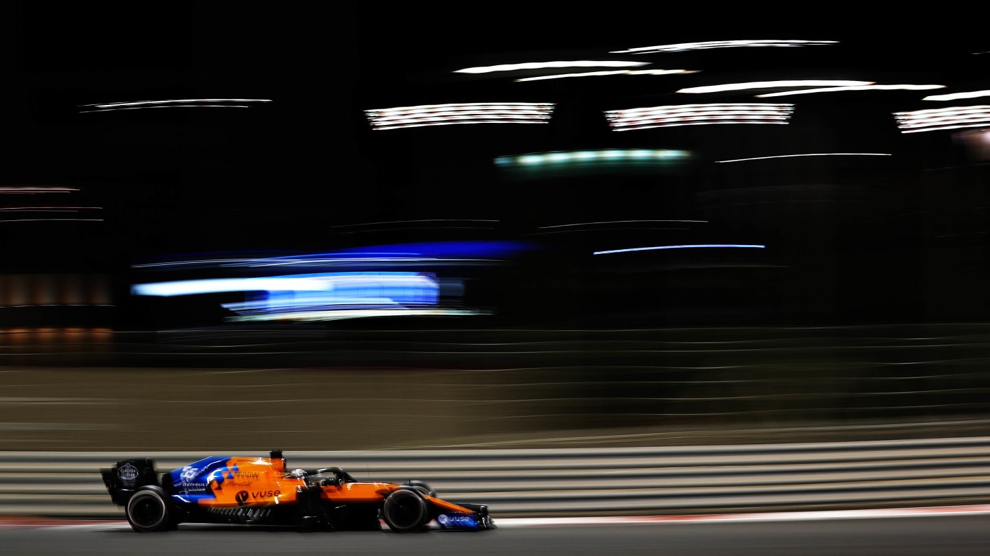 ABU DHABI, UNITED ARAB EMIRATES - DECEMBER 01: Carlos Sainz of Spain driving the (55) McLaren F1