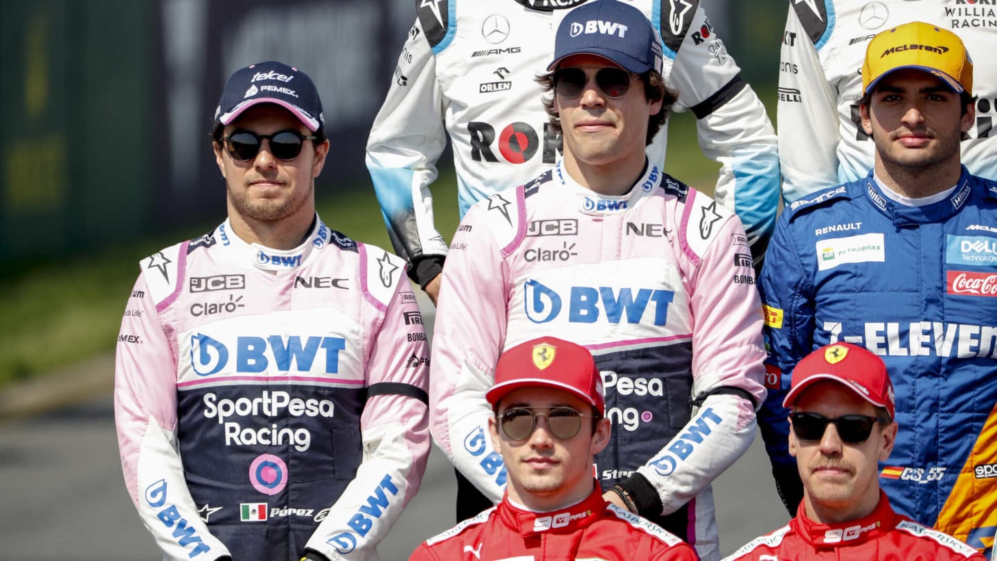 MELBOURNE GRAND PRIX CIRCUIT, AUSTRALIA - MARCH 17: Sergio Perez, Racing Point, Lance Stroll,