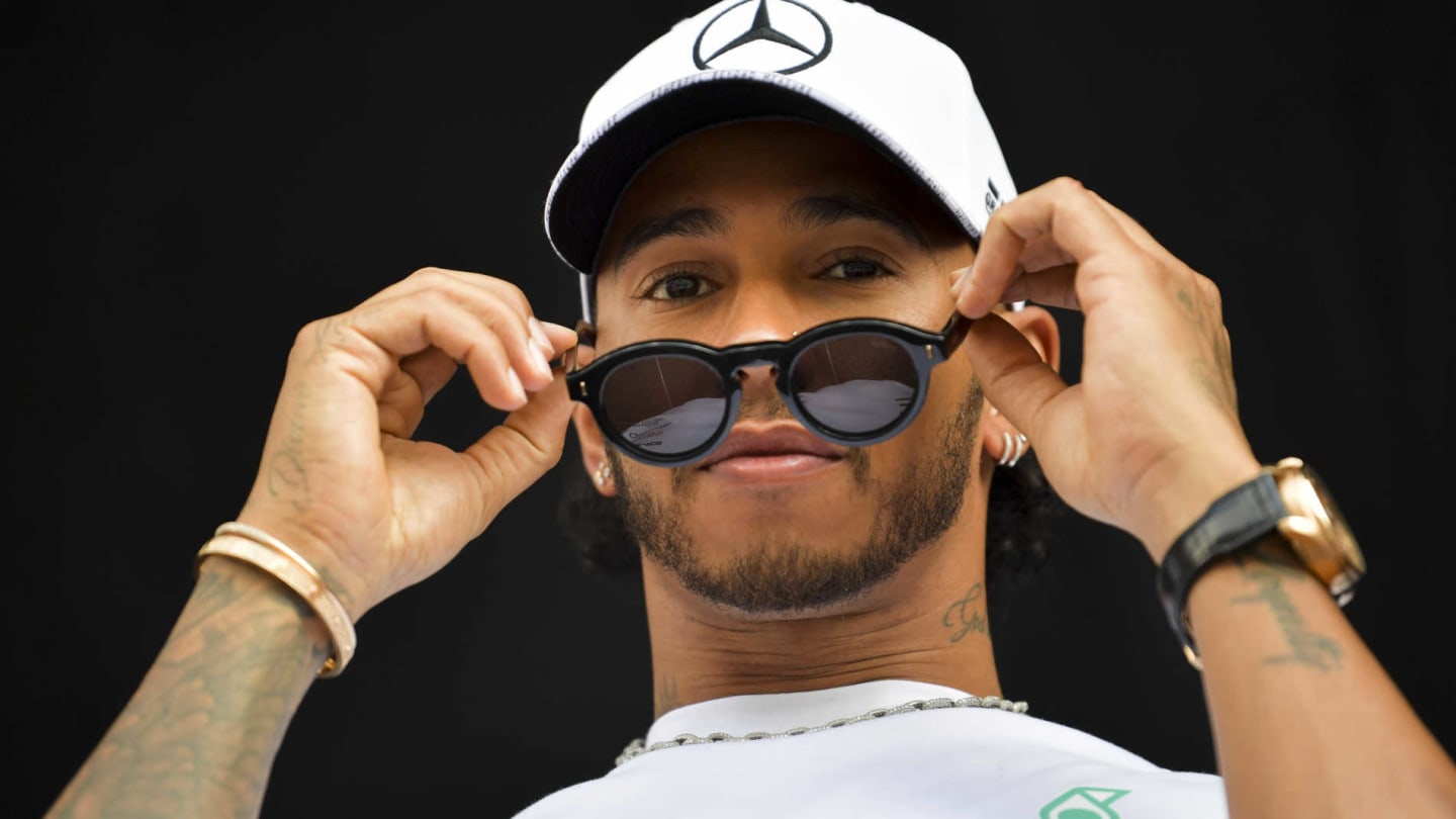 RED BULL RING, AUSTRIA - JUNE 27: Lewis Hamilton, Mercedes AMG F1 on stage in the fan zone during