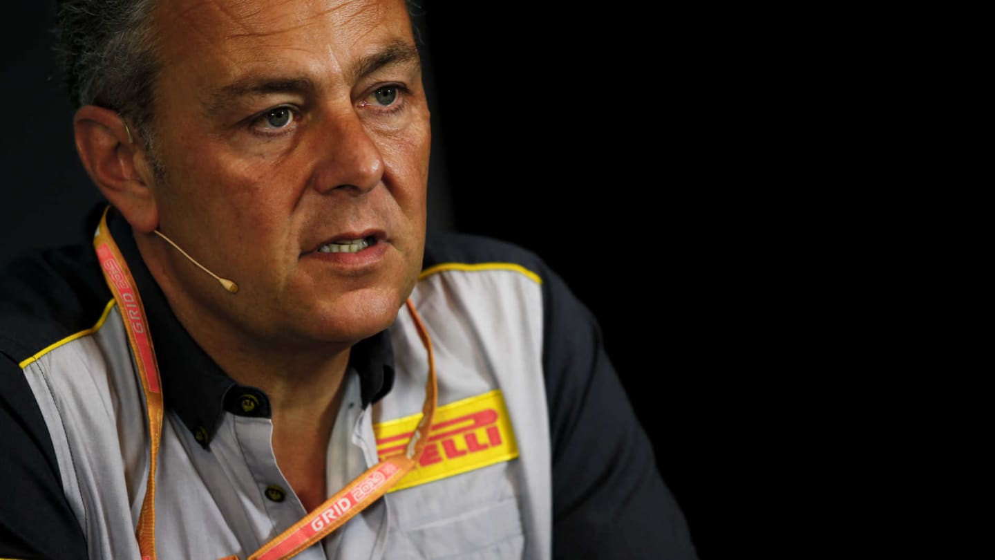 RED BULL RING, AUSTRIA - JUNE 28: Mario Isola, Racing Manager, Pirelli Motorsport, in the team principals Press Conference during the Austrian GP at Red Bull Ring on June 28, 2019 in Red Bull Ring, Austria. (Photo by Andy Hone / LAT Images)