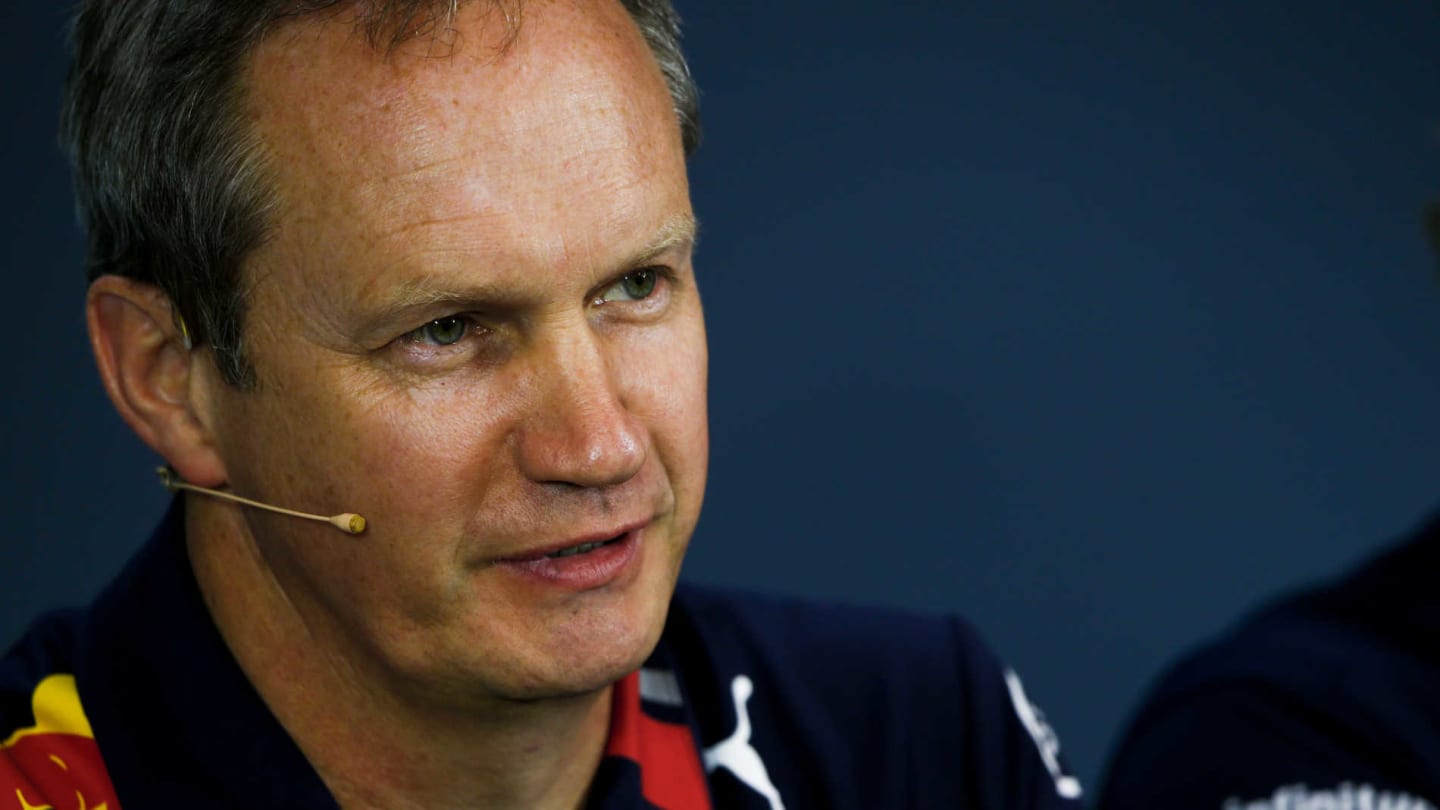 RED BULL RING, AUSTRIA - JUNE 28: Paul Monaghan, Chief Engineer, Red Bull Racing, in the team principals Press Conference during the Austrian GP at Red Bull Ring on June 28, 2019 in Red Bull Ring, Austria. (Photo by Andy Hone / LAT Images)