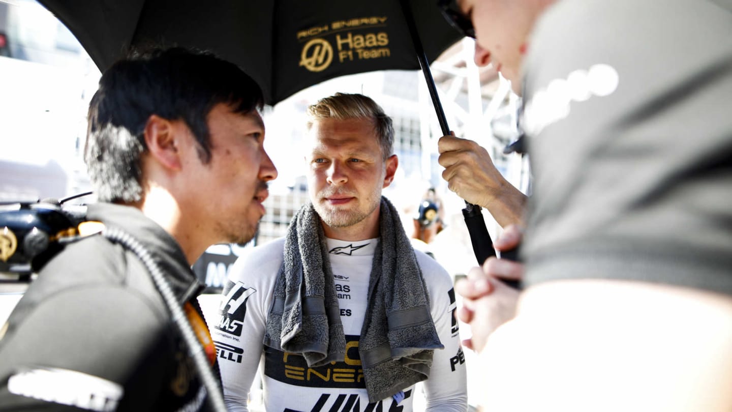 RED BULL RING, AUSTRIA - JUNE 30: Kevin Magnussen, Haas F1, on the grid during the Austrian GP at