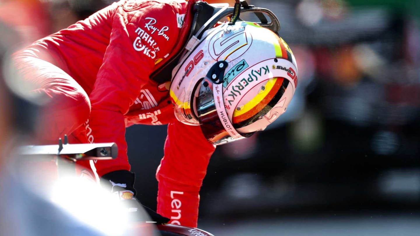 RED BULL RING, AUSTRIA - JUNE 30: Sebastian Vettel, Ferrari, arrives in Parc Ferme after the race