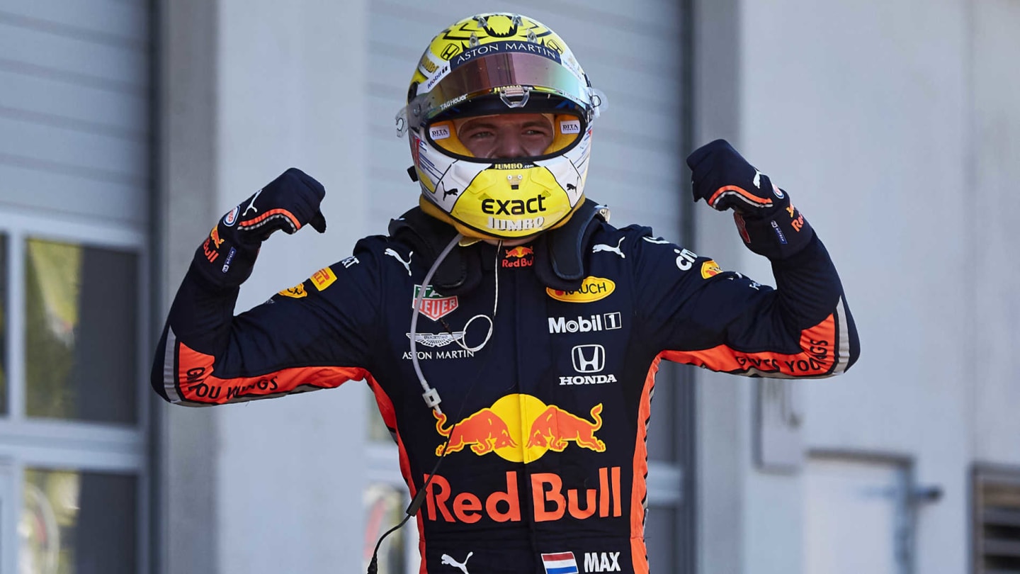 RED BULL RING, AUSTRIA - JUNE 30: Max Verstappen, Red Bull Racing, 1st position, celebrates in Parc