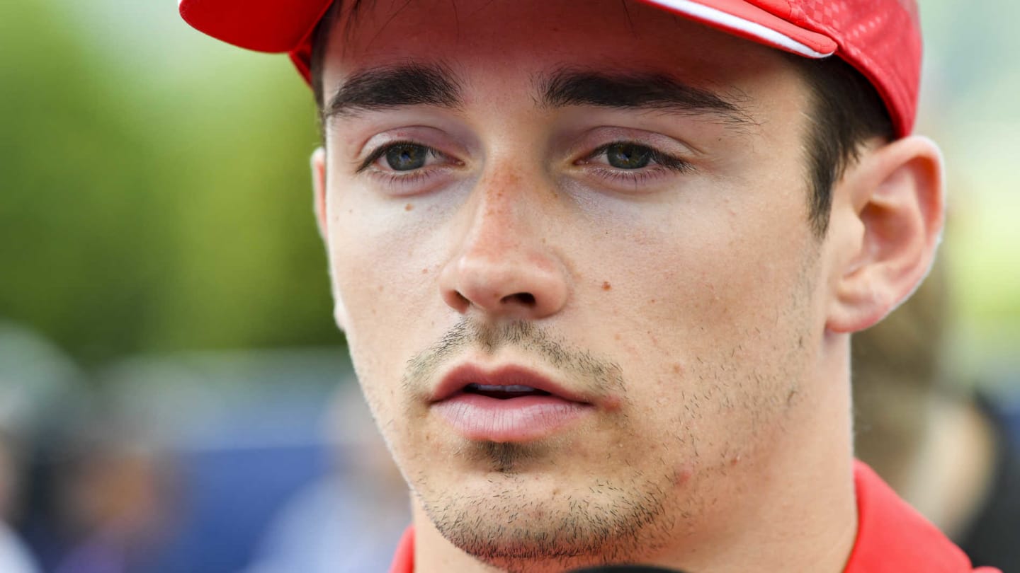 RED BULL RING, AUSTRIA - JUNE 27: Charles Leclerc, Ferrari speaks to the media during the Austrian