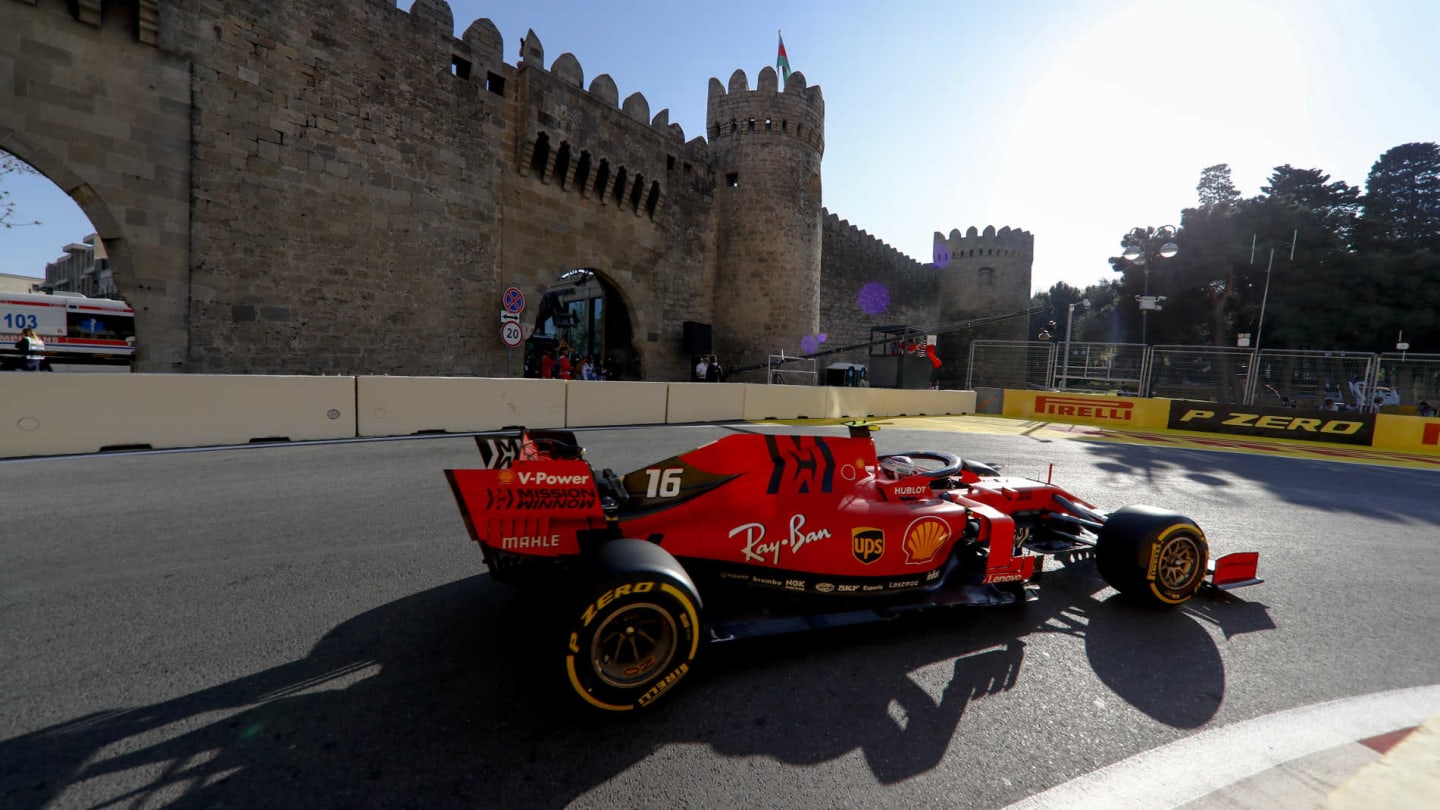 BAKU CITY CIRCUIT, AZERBAIJAN - APRIL 26: Charles Leclerc, Ferrari SF90 during the Azerbaijan GP at