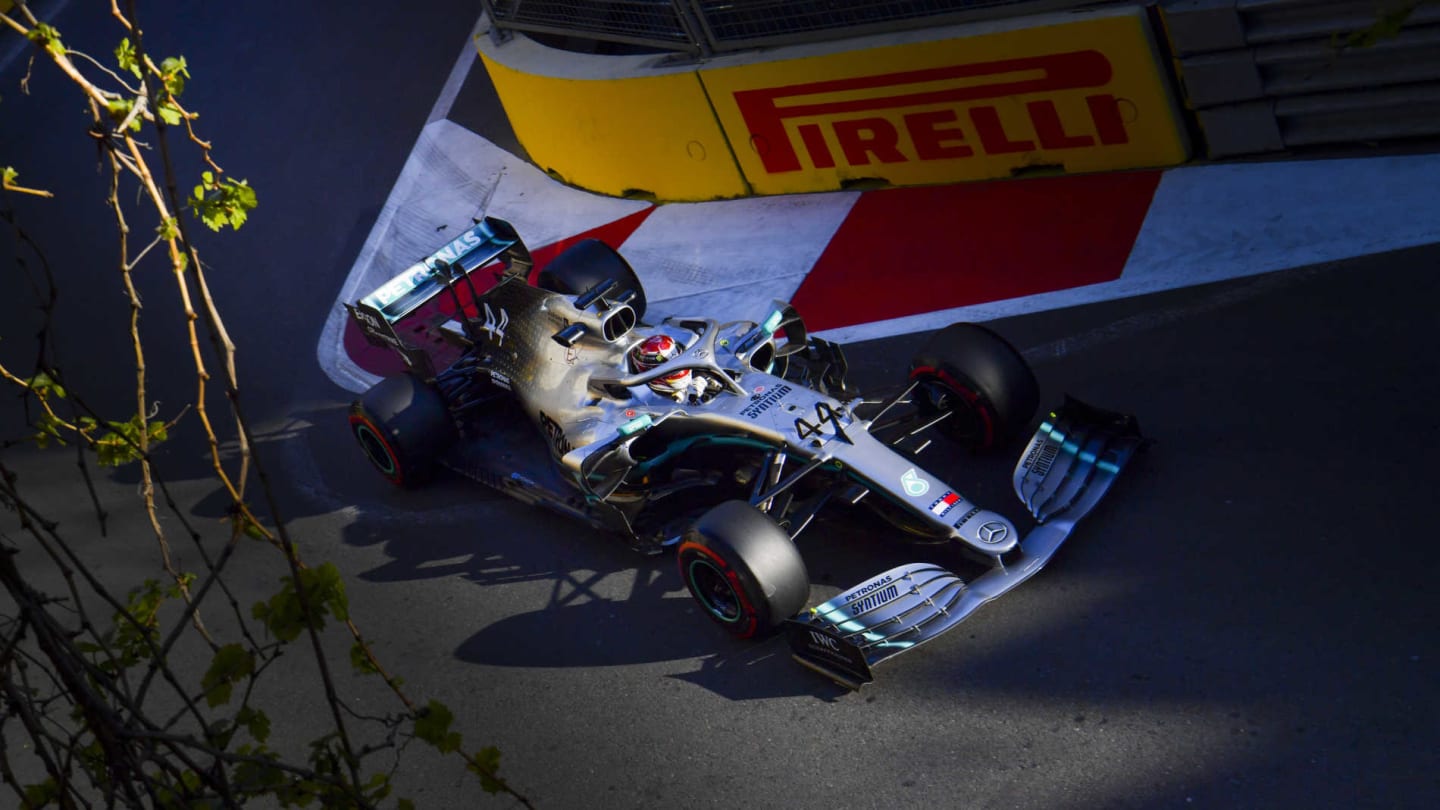 BAKU CITY CIRCUIT, AZERBAIJAN - APRIL 26: Lewis Hamilton, Mercedes AMG F1 W10 during the Azerbaijan