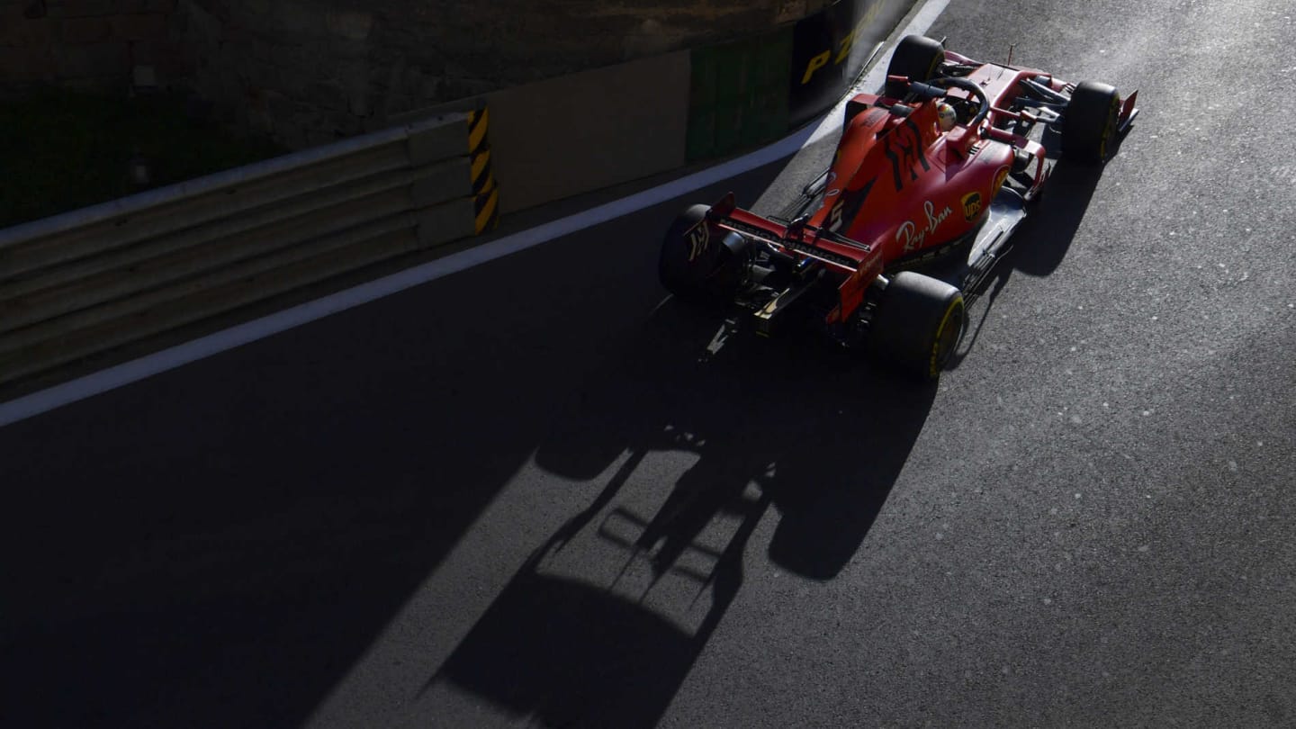 BAKU CITY CIRCUIT, AZERBAIJAN - APRIL 28: Sebastian Vettel, Ferrari SF90 during the Azerbaijan GP