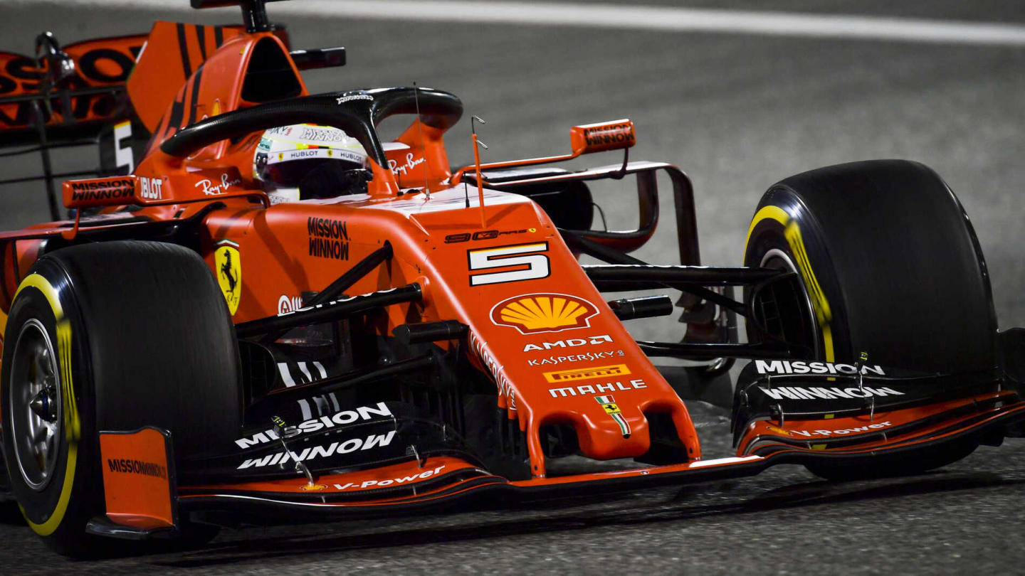BAHRAIN INTERNATIONAL CIRCUIT, BAHRAIN - MARCH 29: Sebastian Vettel, Ferrari SF90 during the