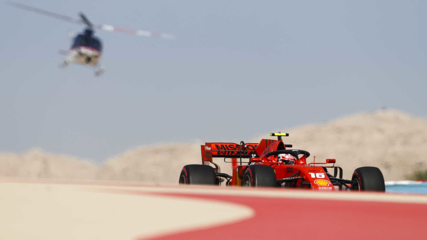 BAHRAIN INTERNATIONAL CIRCUIT, BAHRAIN - MARCH 30: Charles Leclerc, Ferrari SF90 during the Bahrain