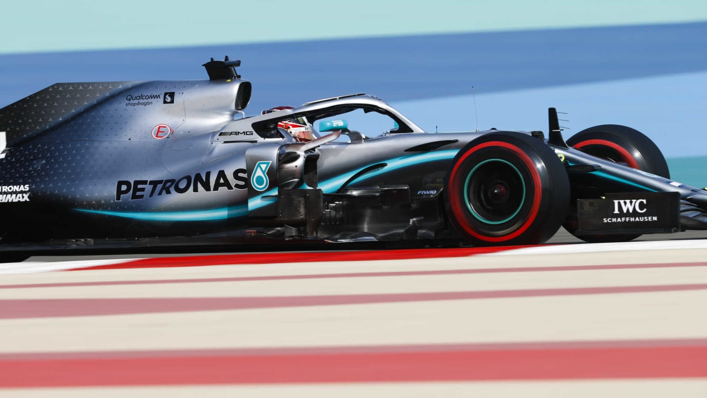 BAHRAIN INTERNATIONAL CIRCUIT, BAHRAIN - MARCH 30: Lewis Hamilton, Mercedes AMG F1 W10 during the