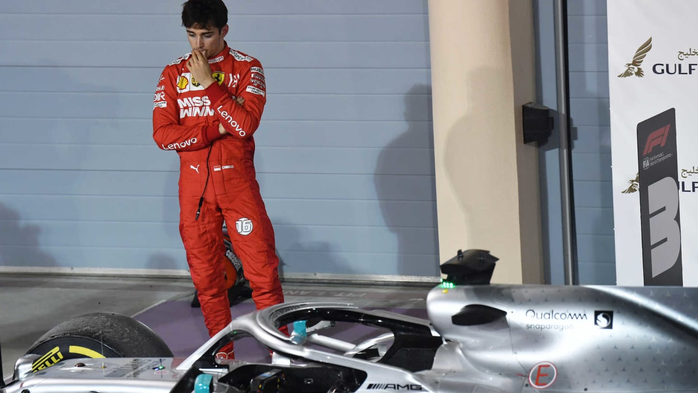 BAHRAIN INTERNATIONAL CIRCUIT, BAHRAIN - MARCH 31: Charles Leclerc, Ferrari, 3rd position, in Parc
