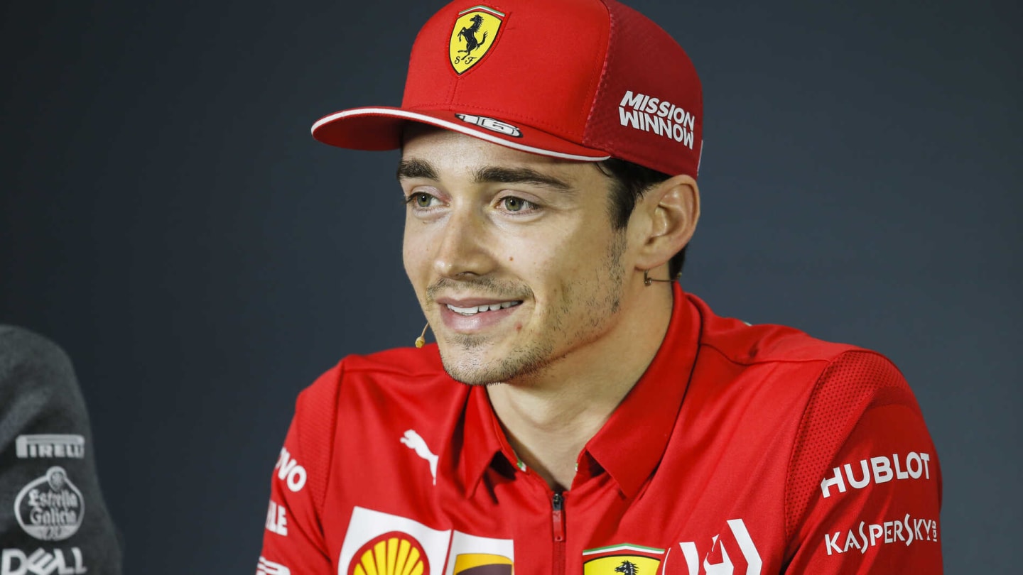 BAHRAIN INTERNATIONAL CIRCUIT, BAHRAIN - MARCH 28: Charles Leclerc, Ferrari in Press Conference during the Bahrain GP at Bahrain International Circuit on March 28, 2019 in Bahrain International Circuit, Bahrain. (Photo by Zak Mauger / LAT Images)