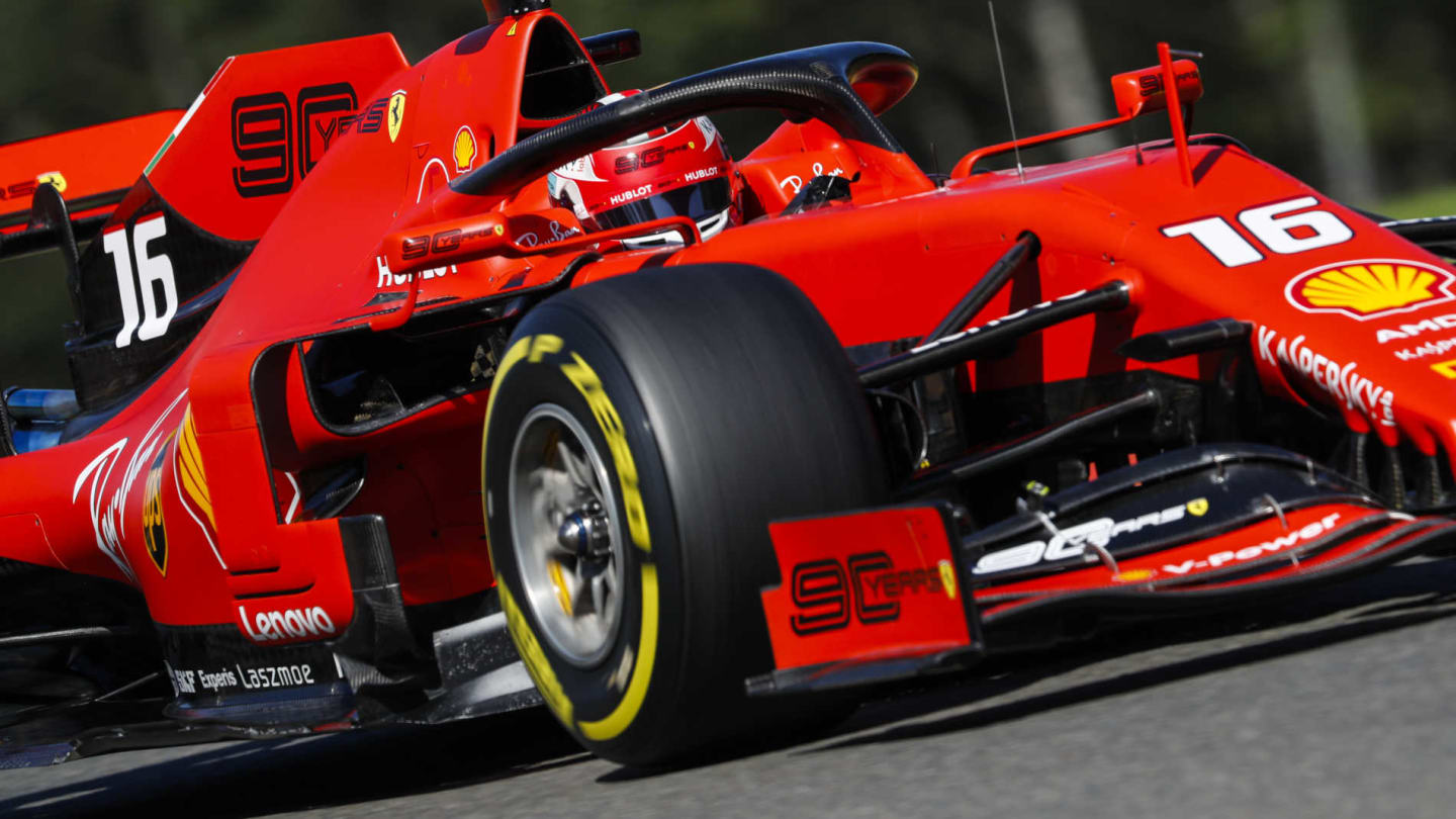 SPA-FRANCORCHAMPS, BELGIUM - AUGUST 30: Charles Leclerc, Ferrari SF90 during the Belgian GP at