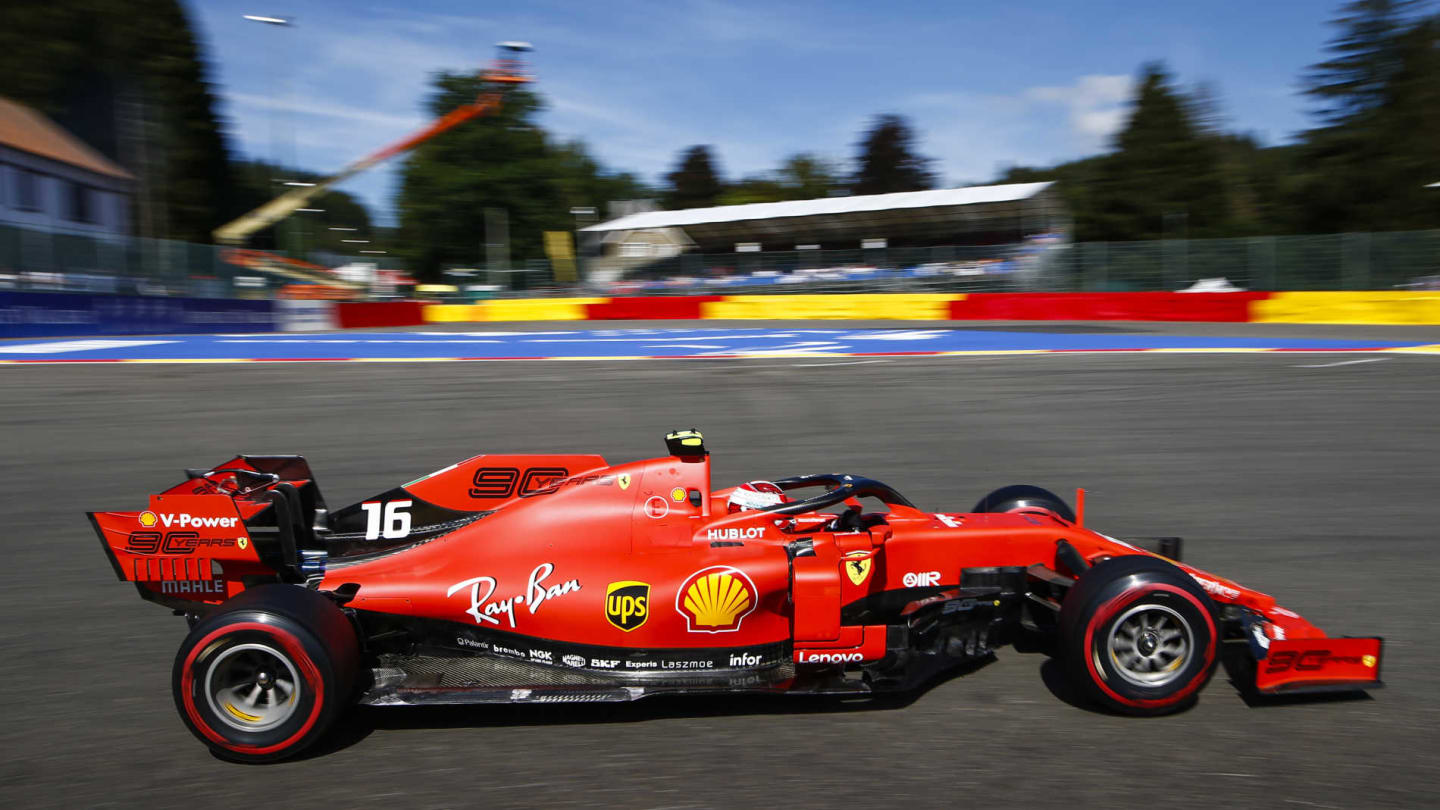 SPA-FRANCORCHAMPS, BELGIUM - AUGUST 30: Charles Leclerc, Ferrari SF90 during the Belgian GP at