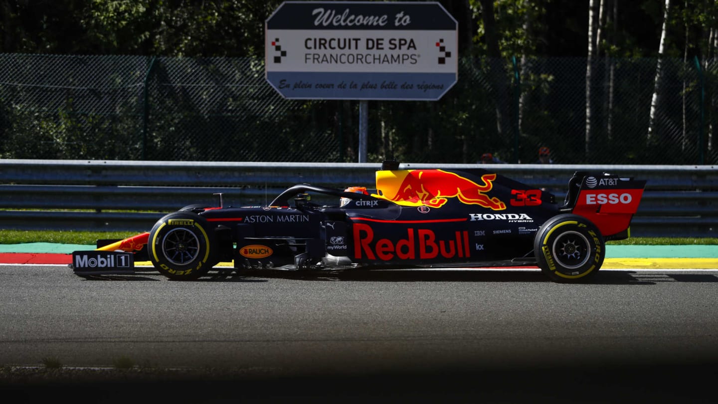 SPA-FRANCORCHAMPS, BELGIUM - AUGUST 30: Max Verstappen, Red Bull Racing RB15 during the Belgian GP