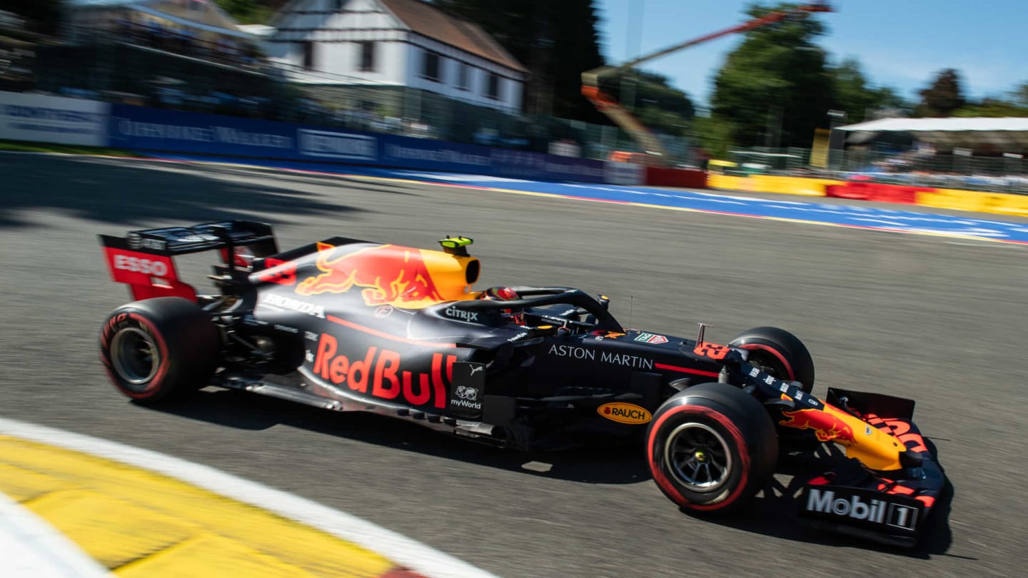 SPA-FRANCORCHAMPS, BELGIUM - AUGUST 30: Alexander Albon, Red Bull RB15 during the Belgian GP at