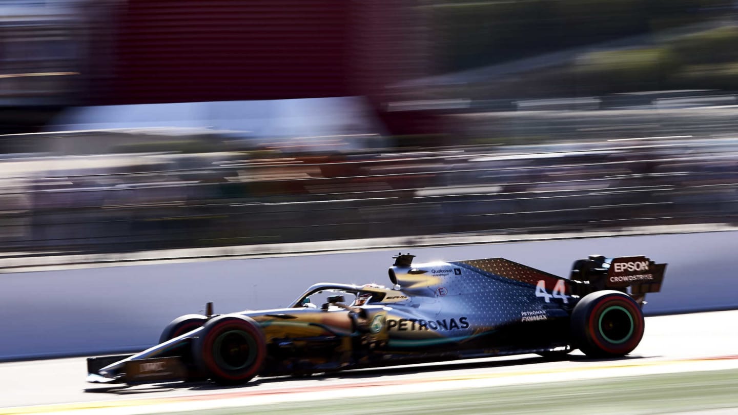 SPA-FRANCORCHAMPS, BELGIUM - AUGUST 30: Lewis Hamilton, Mercedes AMG F1 W10 during the Belgian GP at Spa-Francorchamps on August 30, 2019 in Spa-Francorchamps, Belgium. (Photo by Steve Etherington / LAT Images)