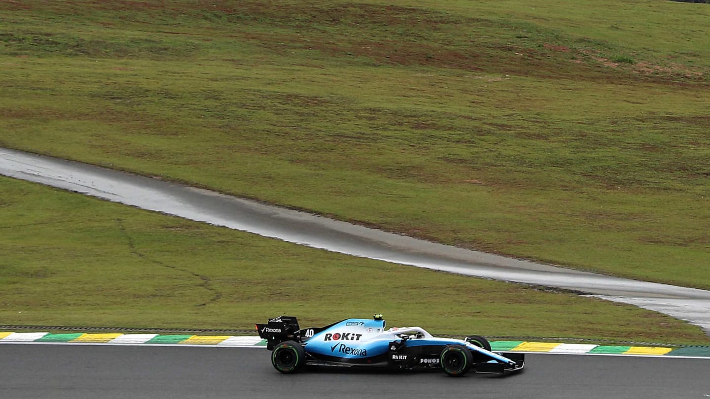 SAO PAULO, BRAZIL - NOVEMBER 15: Nicholas Latifi of Canada driving the (40) Rokit Williams Racing FW42 Mercedes on track during practice for the F1 Grand Prix of Brazil at Autodromo Jose Carlos Pace on November 15, 2019 in Sao Paulo, Brazil. (Photo by Robert Cianflone/Getty Images)