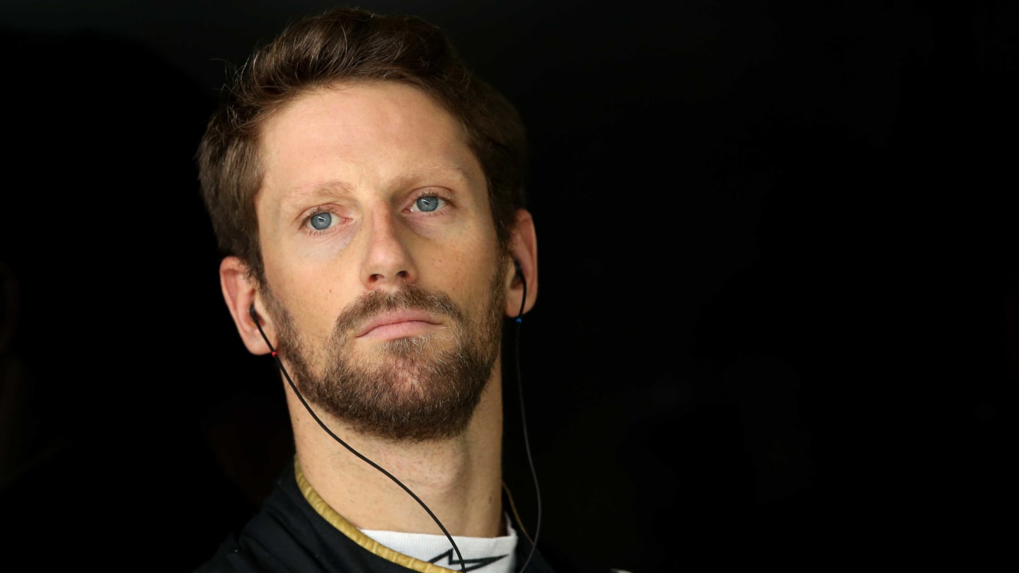 SAO PAULO, BRAZIL - NOVEMBER 15: Romain Grosjean of France and Haas F1 prepares to drive in the garage during practice for the F1 Grand Prix of Brazil at Autodromo Jose Carlos Pace on November 15, 2019 in Sao Paulo, Brazil. (Photo by Charles Coates/Getty Images)
