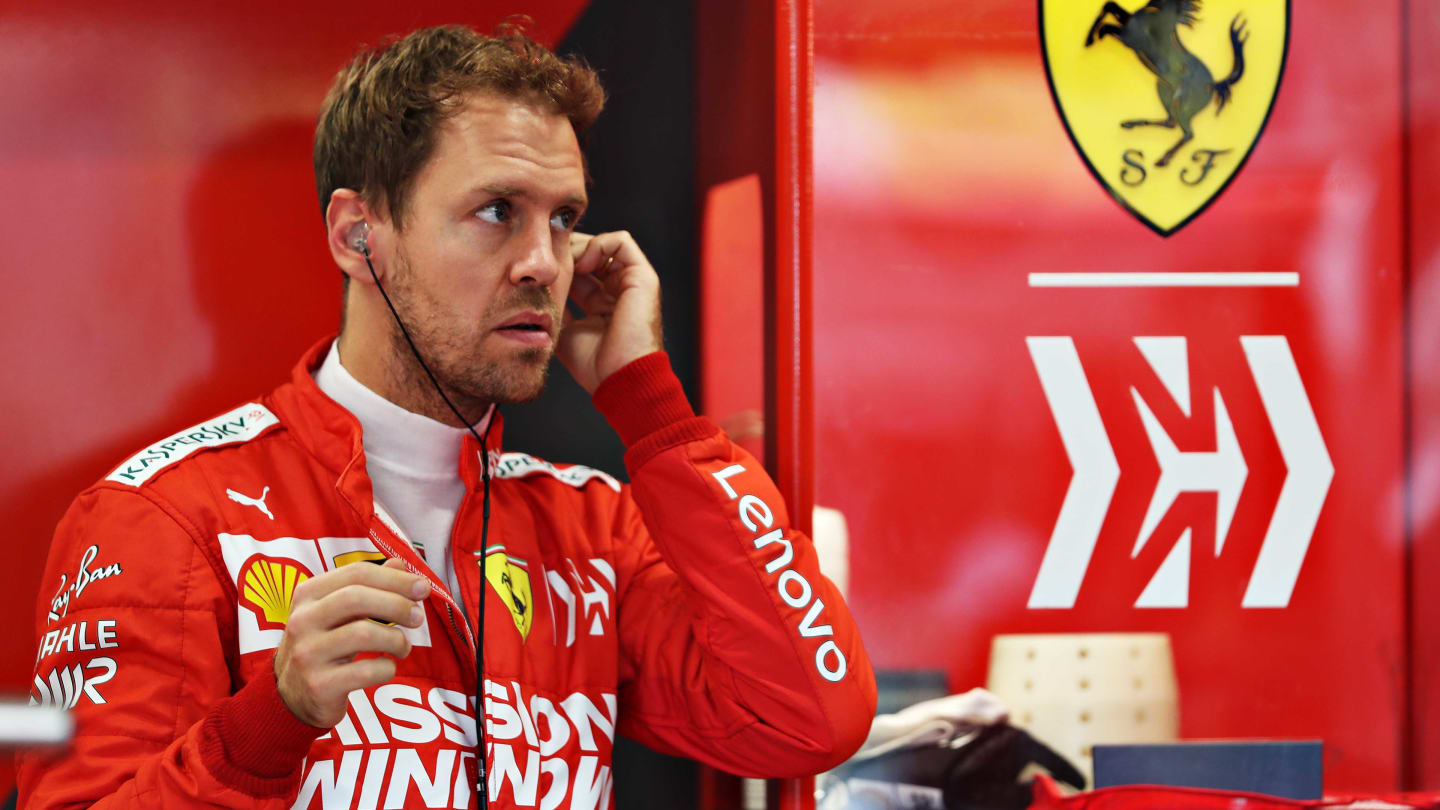SAO PAULO, BRAZIL - NOVEMBER 16: Sebastian Vettel of Germany and Ferrari prepares to drive in the
