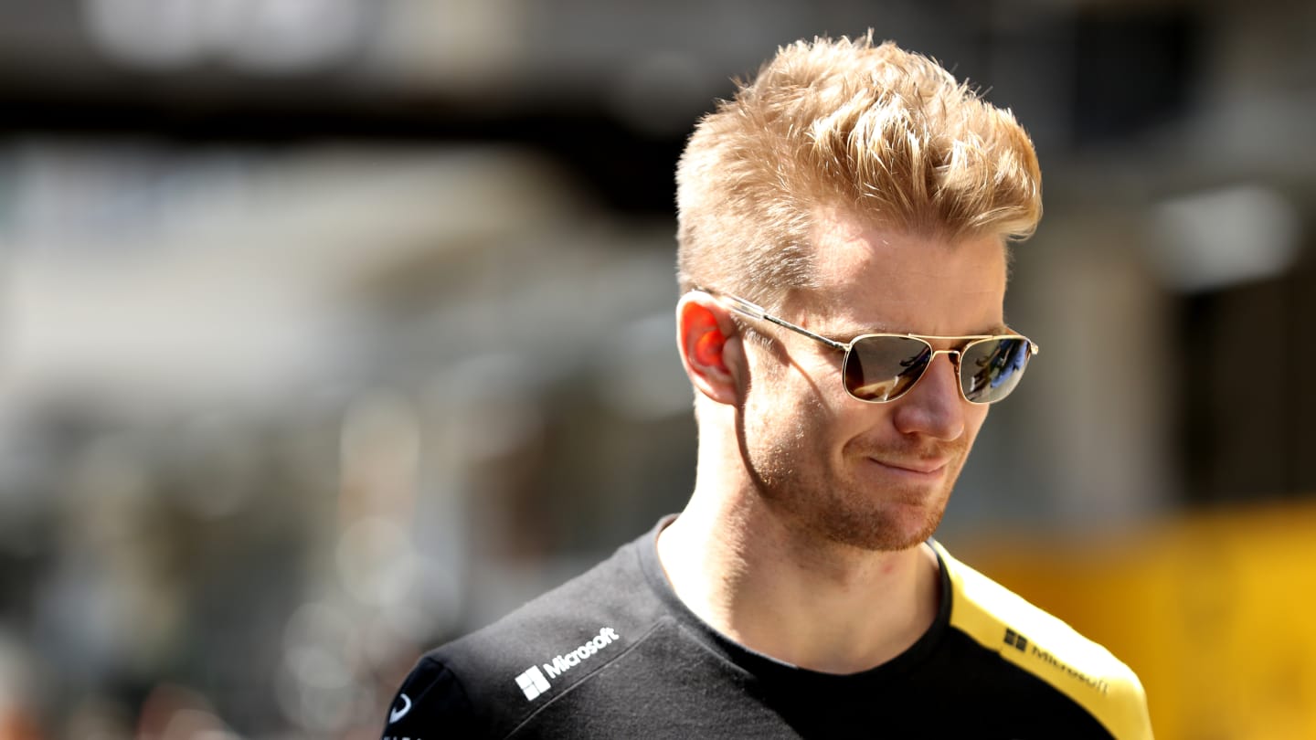 SAO PAULO, BRAZIL - NOVEMBER 17: Nico Hulkenberg of Germany and Renault Sport F1 walks in the Paddock before the F1 Grand Prix of Brazil at Autodromo Jose Carlos Pace on November 17, 2019 in Sao Paulo, Brazil. (Photo by Robert Cianflone/Getty Images)
