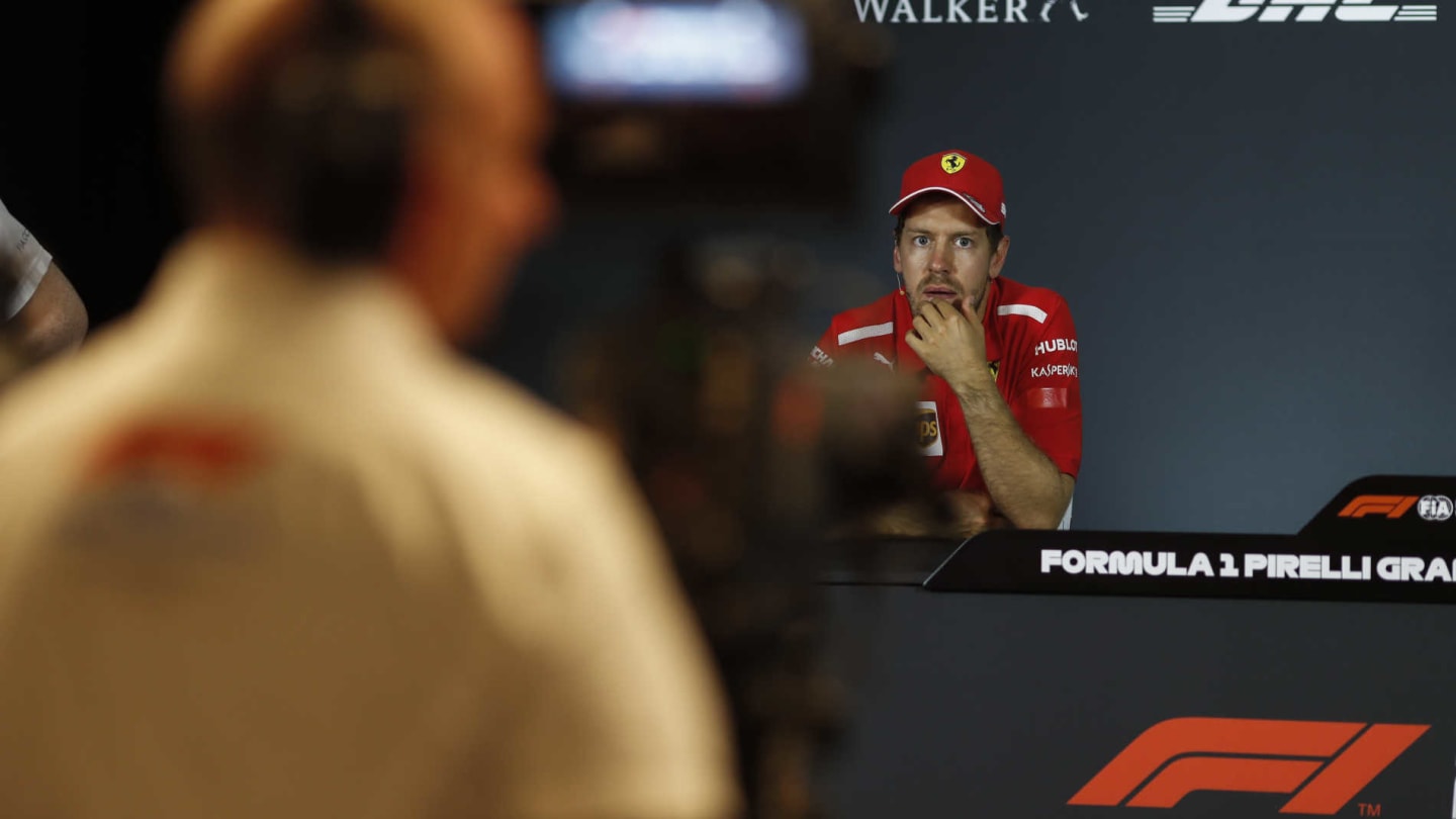 CIRCUIT GILLES-VILLENEUVE, CANADA - JUNE 09: Sebastian Vettel, Ferrari in Press Conference during
