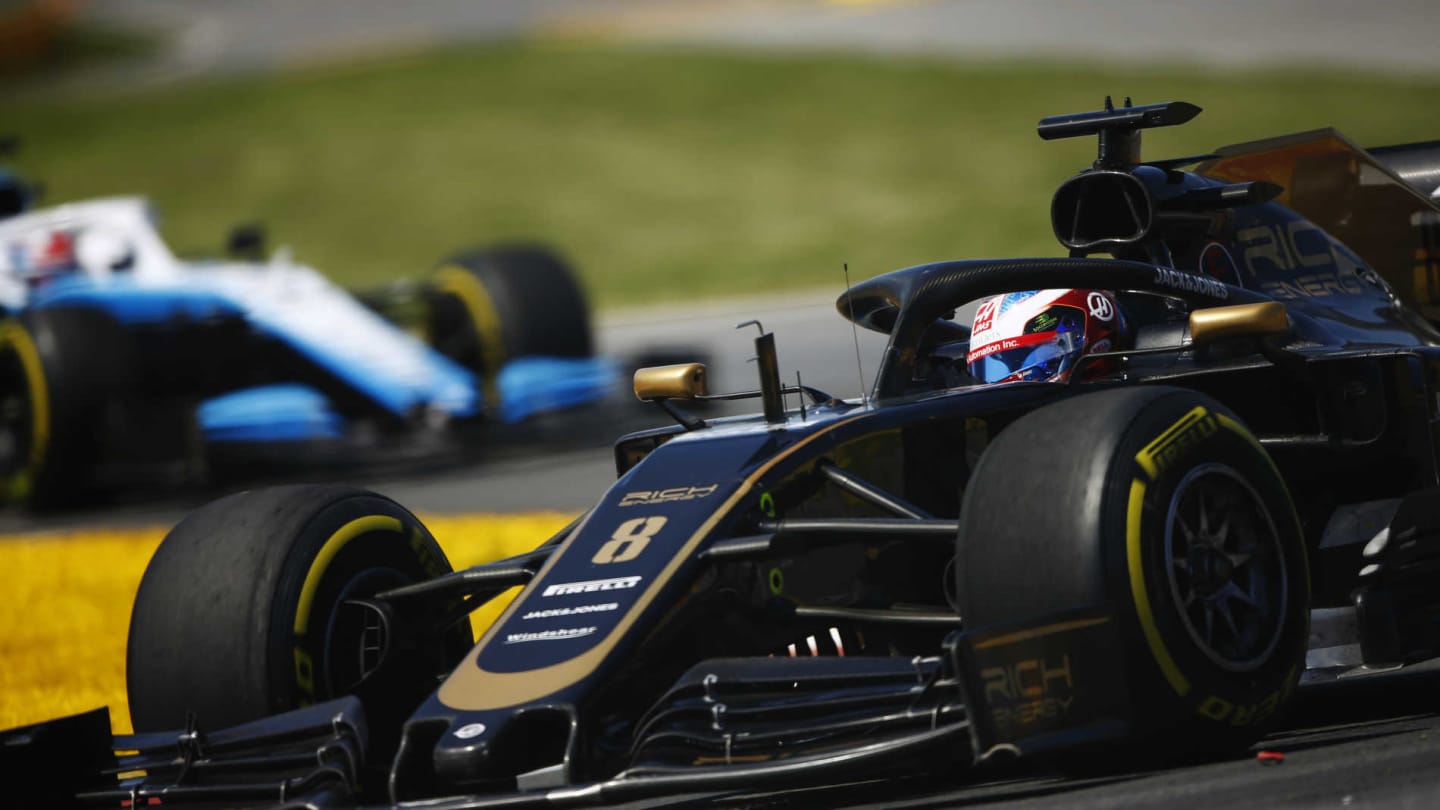 CIRCUIT GILLES-VILLENEUVE, CANADA - JUNE 09: Romain Grosjean, Haas VF-19 during the Canadian GP at