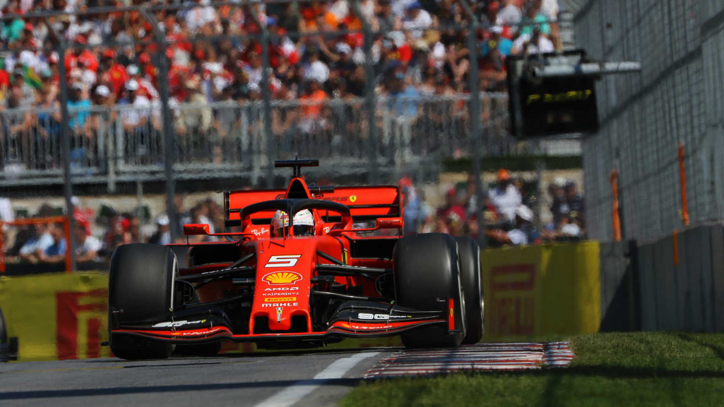 CIRCUIT GILLES-VILLENEUVE, CANADA - JUNE 09: Sebastian Vettel, Ferrari SF90 during the Canadian GP