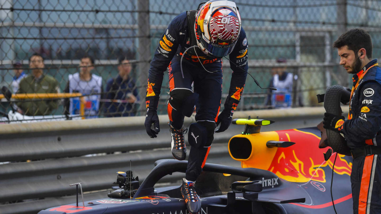 SHANGHAI INTERNATIONAL CIRCUIT, CHINA - APRIL 14: Pierre Gasly, Red Bull Racing, in Parc Ferme