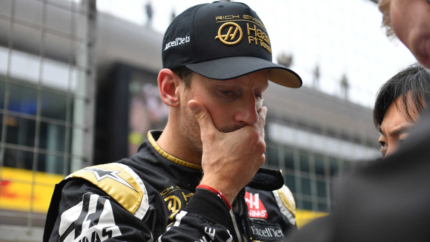 SHANGHAI INTERNATIONAL CIRCUIT, CHINA - APRIL 14: Romain Grosjean, Haas F1 during the Chinese GP at