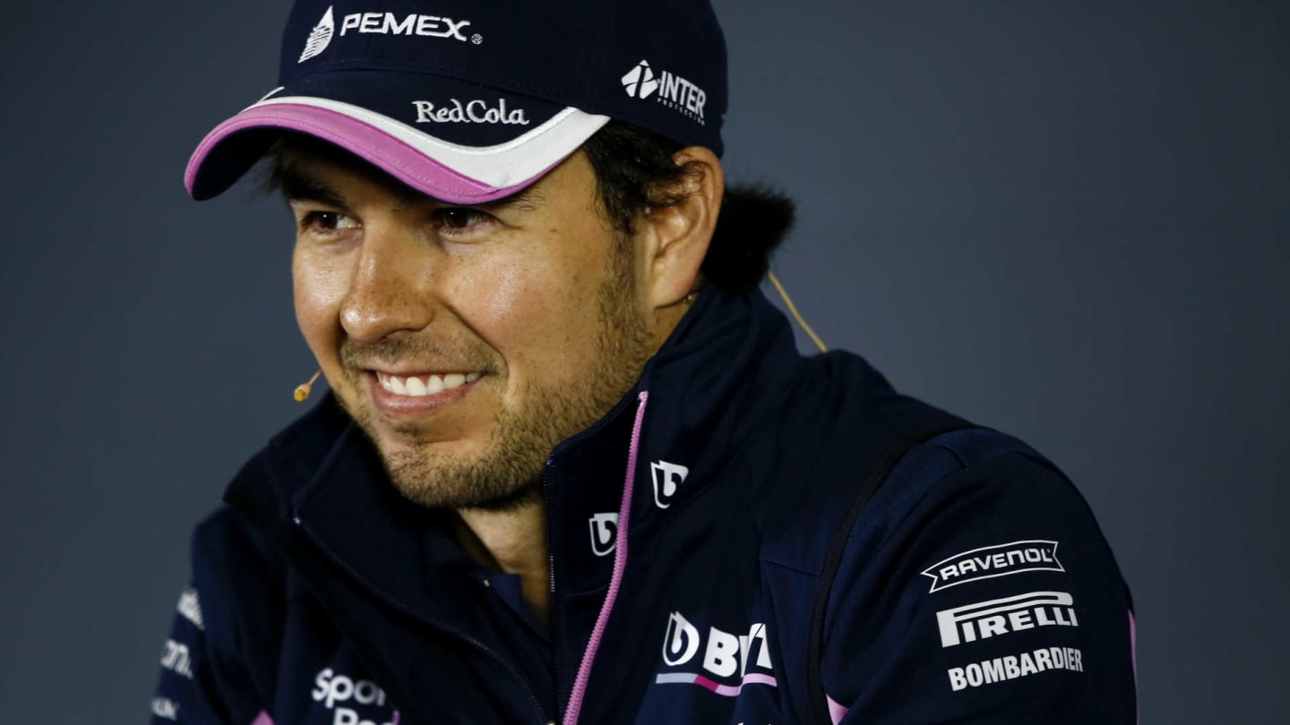 SHANGHAI INTERNATIONAL CIRCUIT, CHINA - APRIL 11: Sergio Perez, Racing Point in Press Conference during the Chinese GP at Shanghai International Circuit on April 11, 2019 in Shanghai International Circuit, China. (Photo by Andy Hone / LAT Images)