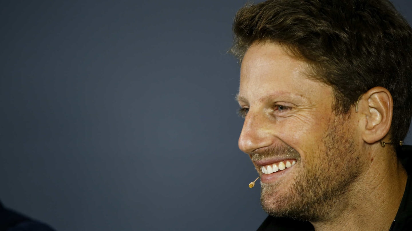 SHANGHAI INTERNATIONAL CIRCUIT, CHINA - APRIL 11: Romain Grosjean, Haas F1 in Press Conference during the Chinese GP at Shanghai International Circuit on April 11, 2019 in Shanghai International Circuit, China. (Photo by Andy Hone / LAT Images)
