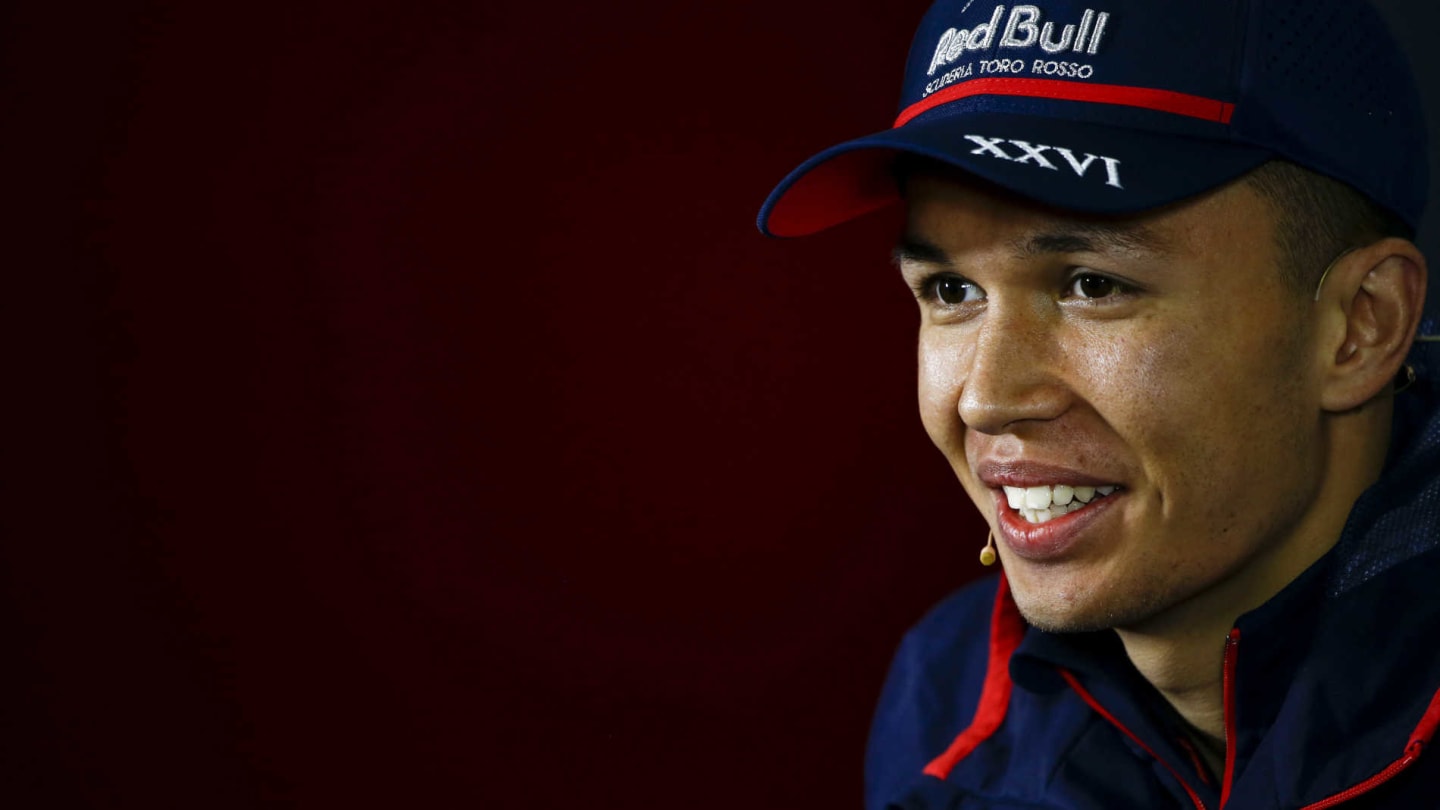 SHANGHAI INTERNATIONAL CIRCUIT, CHINA - APRIL 11: Alexander Albon, Toro Rosso in Press Conference during the Chinese GP at Shanghai International Circuit on April 11, 2019 in Shanghai International Circuit, China. (Photo by Andy Hone / LAT Images)