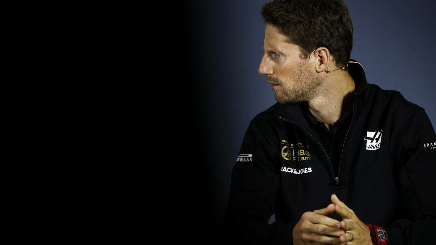 SHANGHAI INTERNATIONAL CIRCUIT, CHINA - APRIL 11: Romain Grosjean, Haas F1 in Press Conference during the Chinese GP at Shanghai International Circuit on April 11, 2019 in Shanghai International Circuit, China. (Photo by Andy Hone / LAT Images)