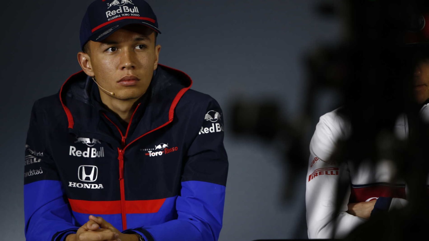 SHANGHAI INTERNATIONAL CIRCUIT, CHINA - APRIL 11: Alexander Albon, Toro Rosso in Press Conference during the Chinese GP at Shanghai International Circuit on April 11, 2019 in Shanghai International Circuit, China. (Photo by Andy Hone / LAT Images)
